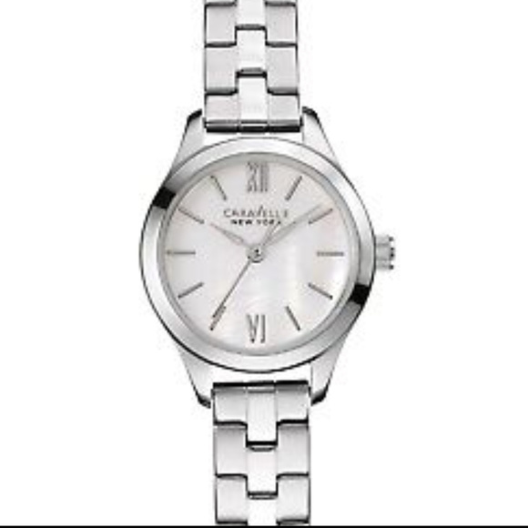 BULOVA CARAVELLE Accessories - Stainless Steel Watch w/White Mother-of-Pearl Dial